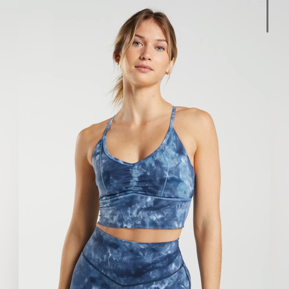 Gymshark Blue Tie-Dye Sports Bra